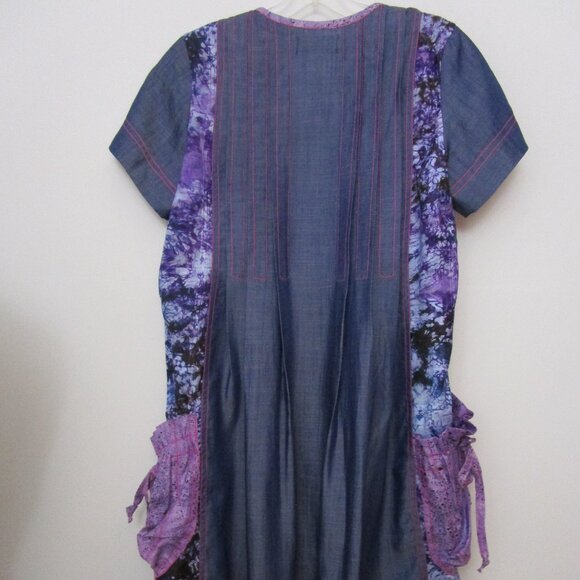 Tunic Dress African Cotton Floral Print Embroidery Bohem - Picture 12 of 13
